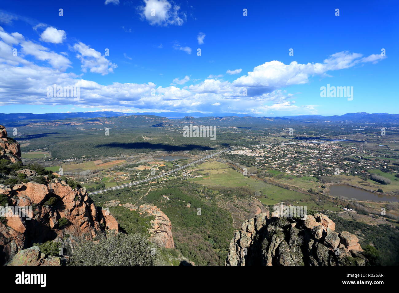 Rocher de Roquebrune sur Argens, 83, Var, Cote d'azur, PACA, Foto Stock