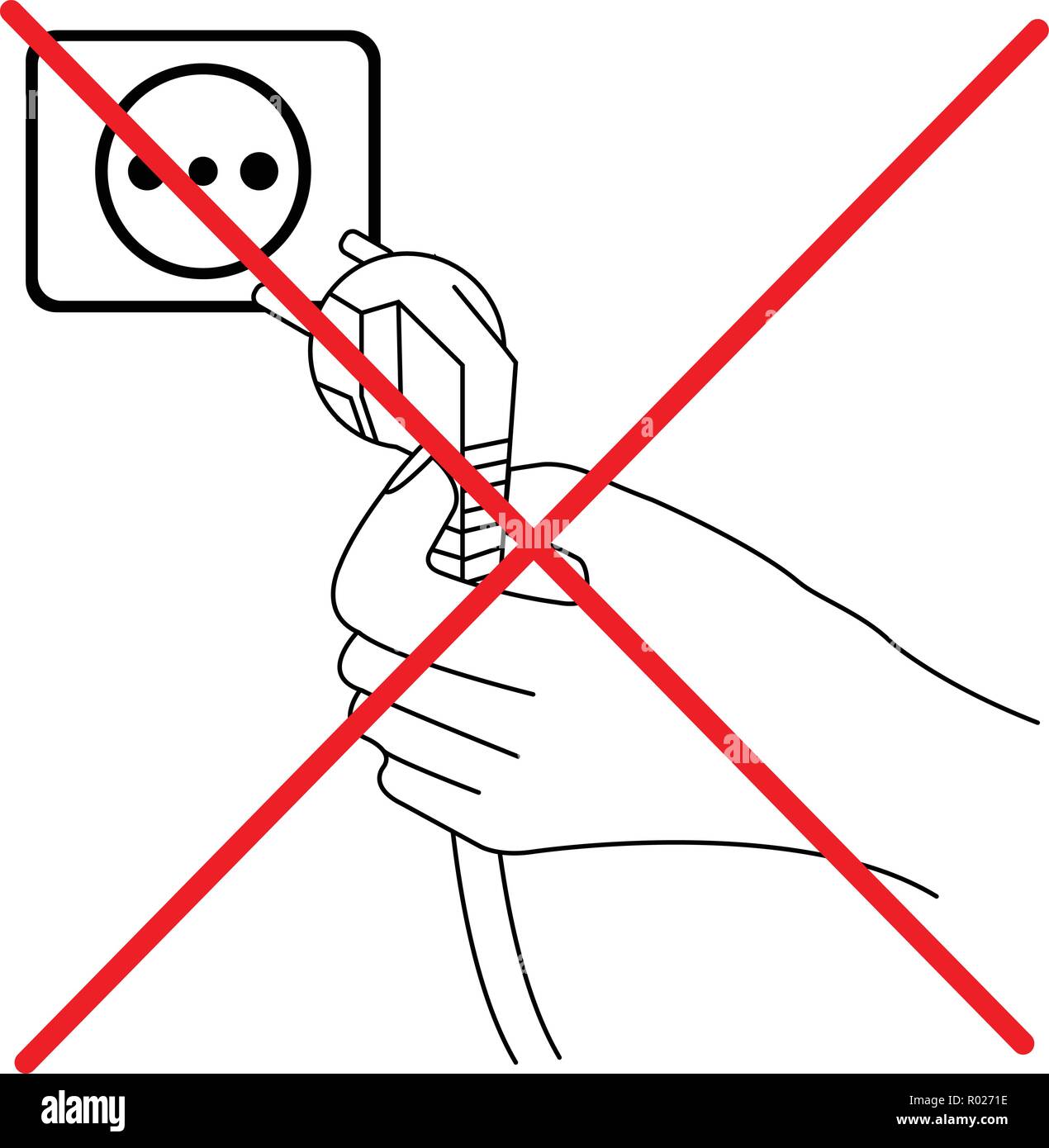 Non collegare in segno Illustrazione Vettoriale