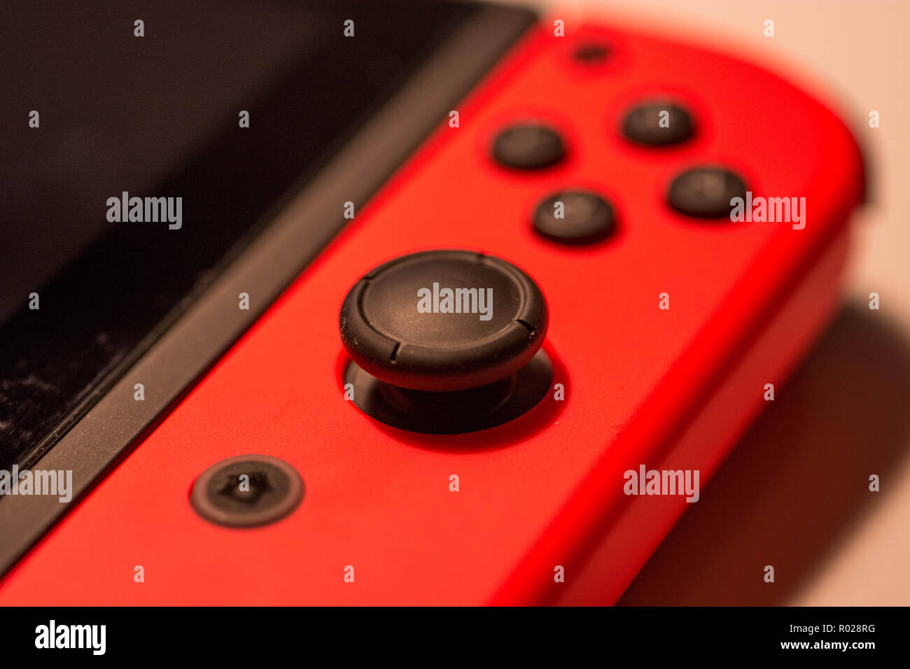Interruttore nintendo gaming console controller close up Foto Stock
