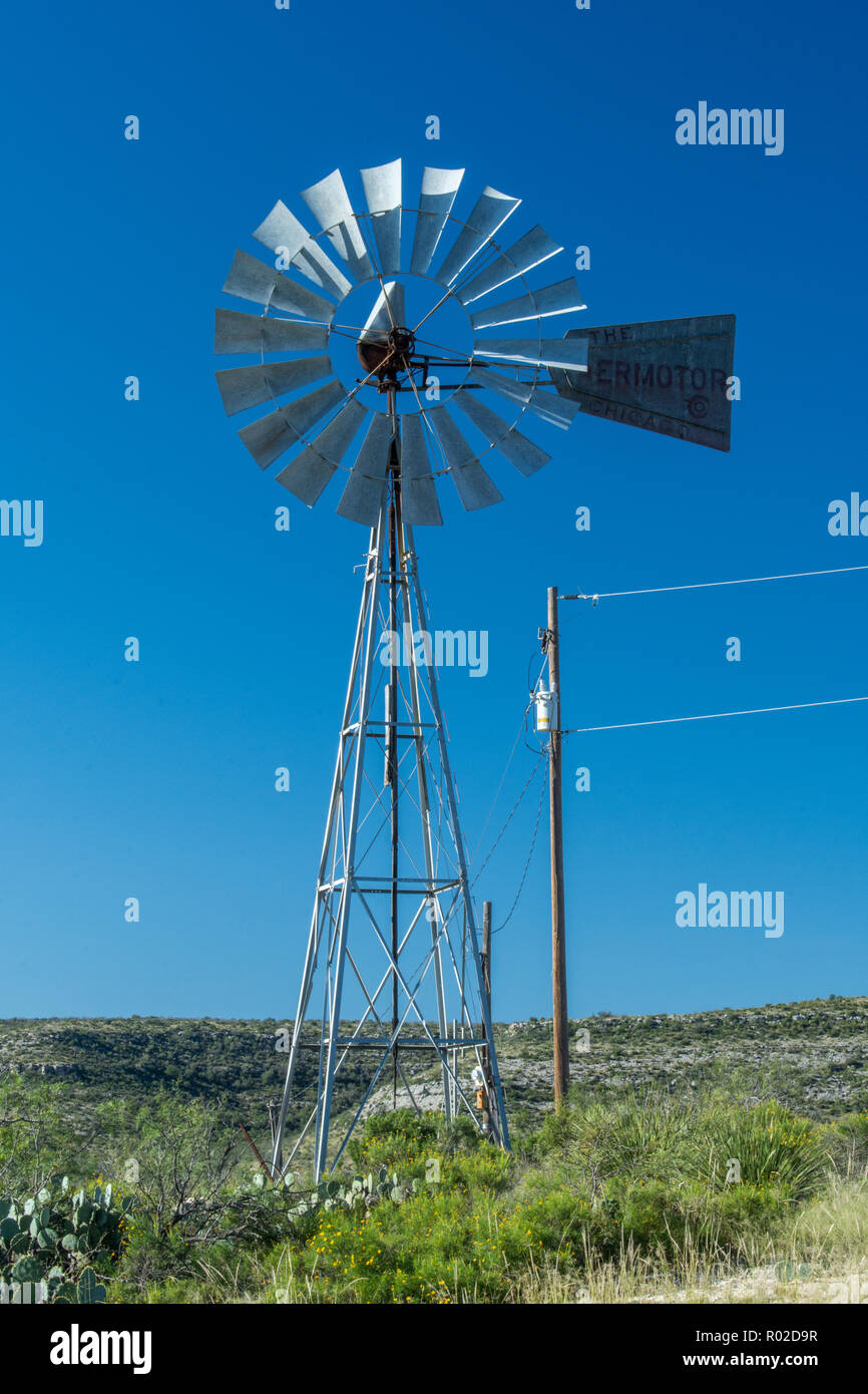 Mulini a vento in Texas Foto Stock