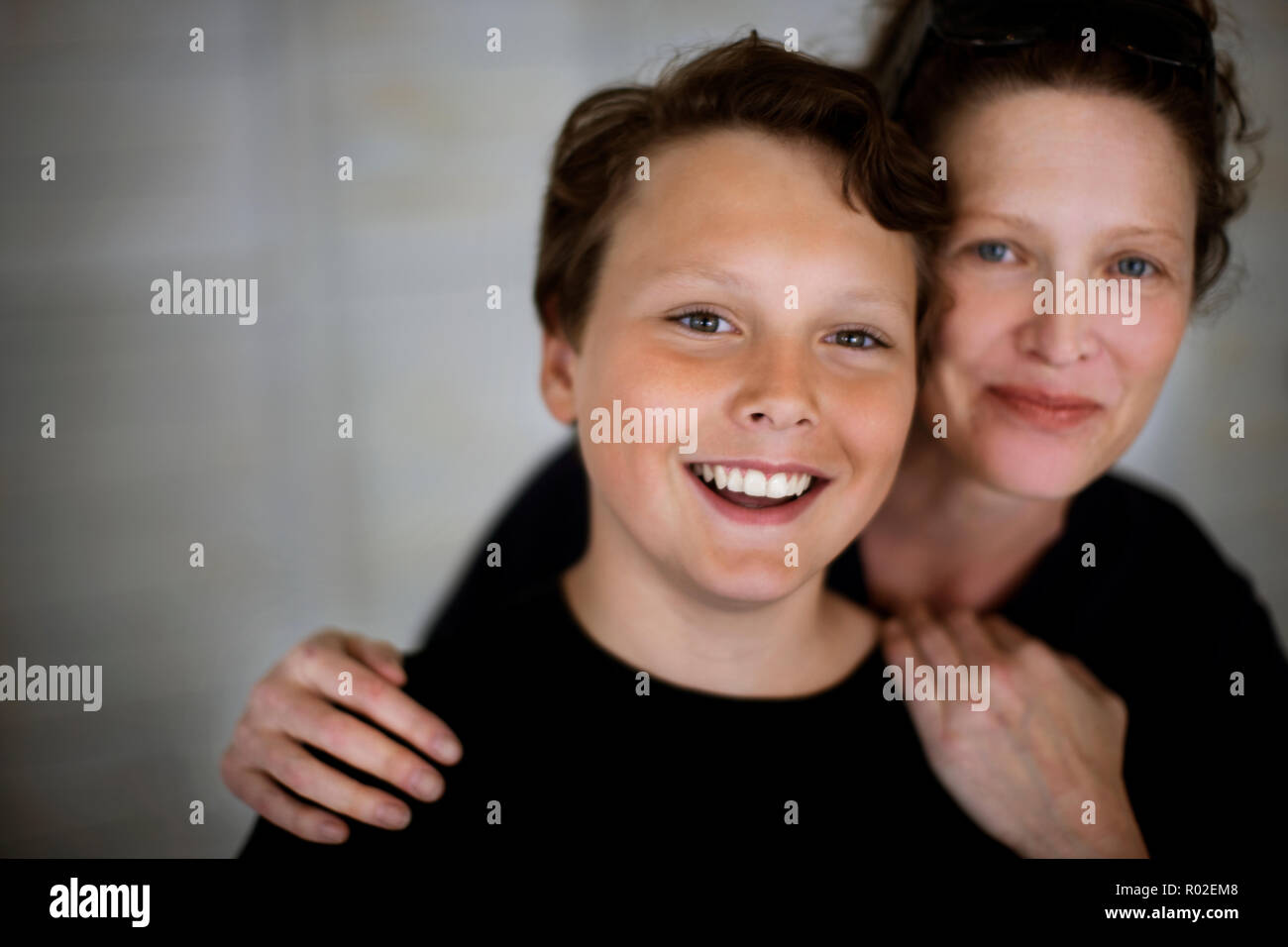 Ritratto di madre e figlio. Foto Stock
