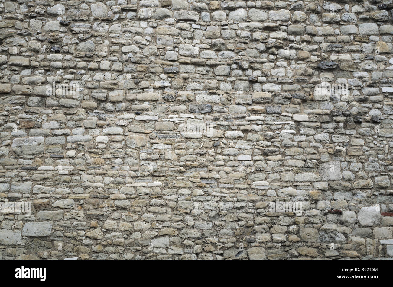 La pietra medievale frammento di parete Foto Stock