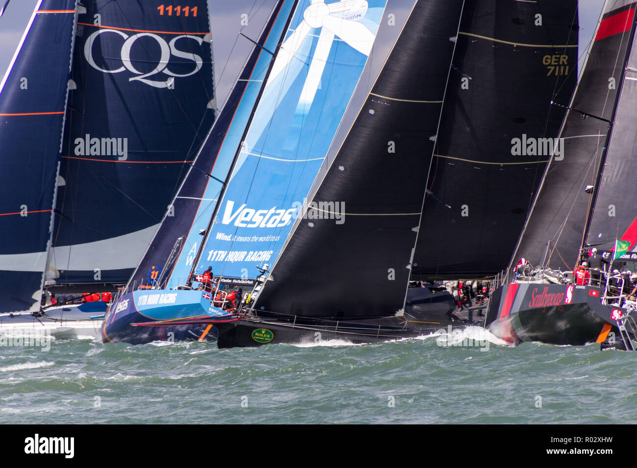 Fastnet Race inizio 2017 a Cowes, Isle of Wight, Regno Unito Foto Stock