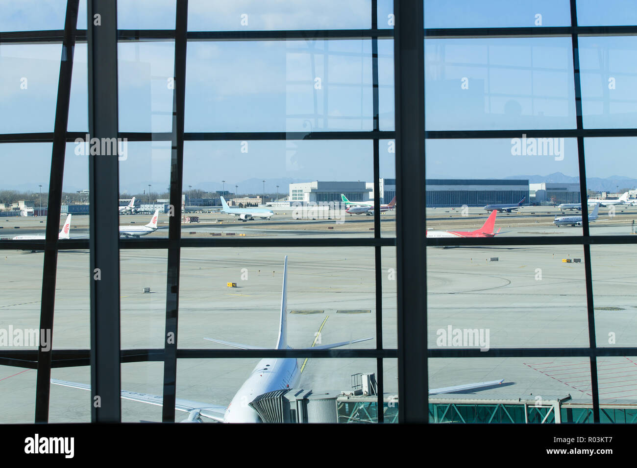 L'aeroporto della capitale T3 dell'edificio del terminal. Foto Stock