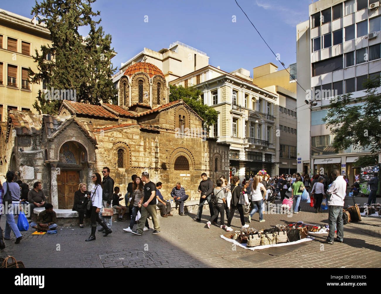 Chiesa di Panagia Kapnikarea in Atene. La Grecia Foto Stock