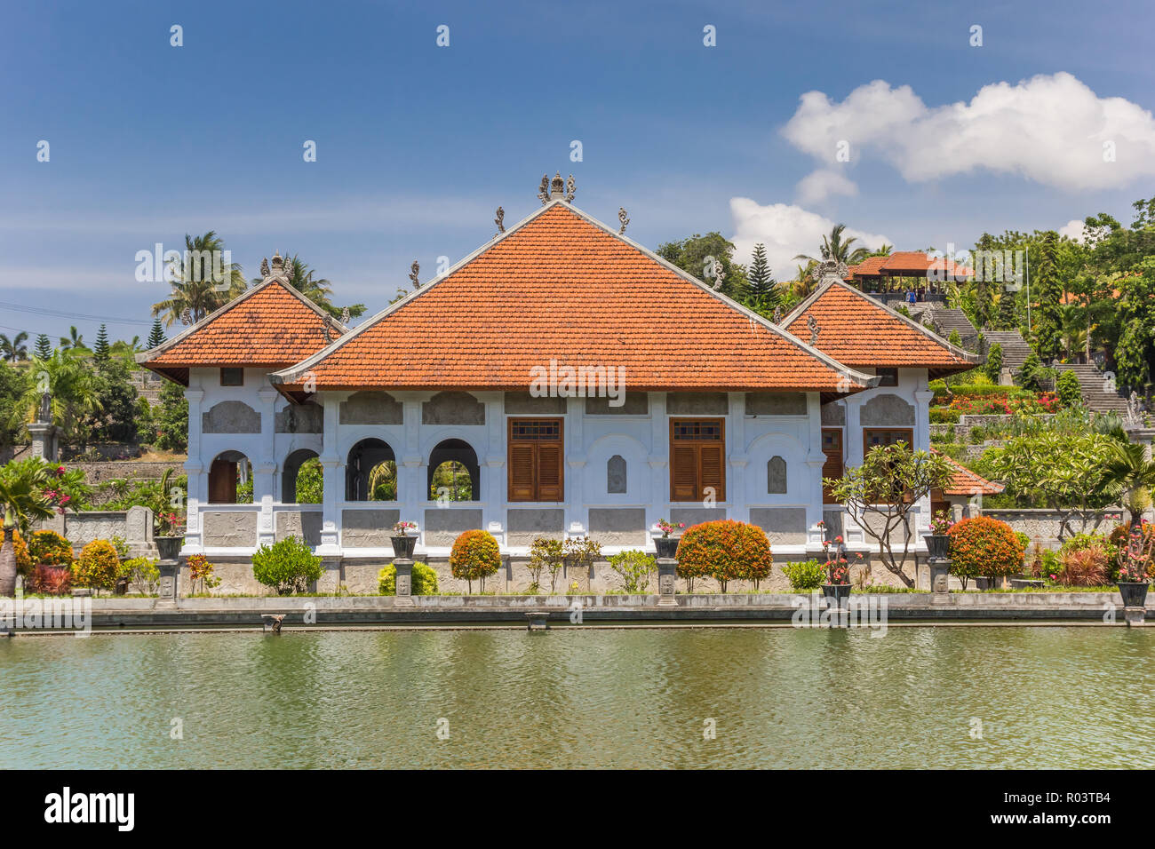 Taman Ujung acqua Soekasada palace di Bali, Indonesia Foto Stock