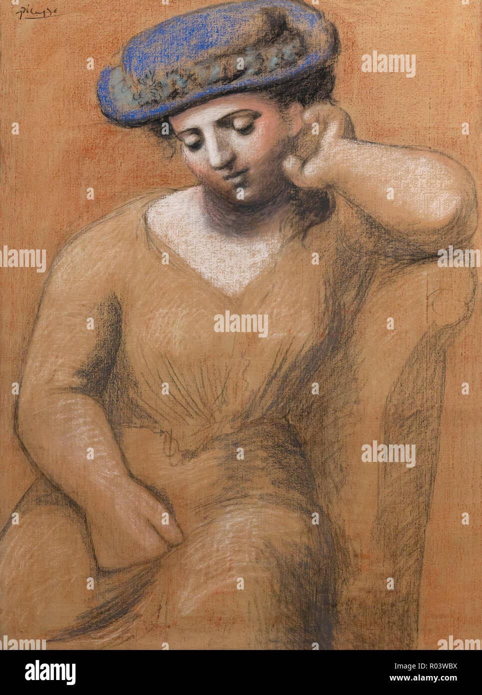 Donna seduta con cappello, Pablo Picasso, 1921, Kunsthaus di Zurigo, Zurigo, Svizzera, Europa Foto Stock