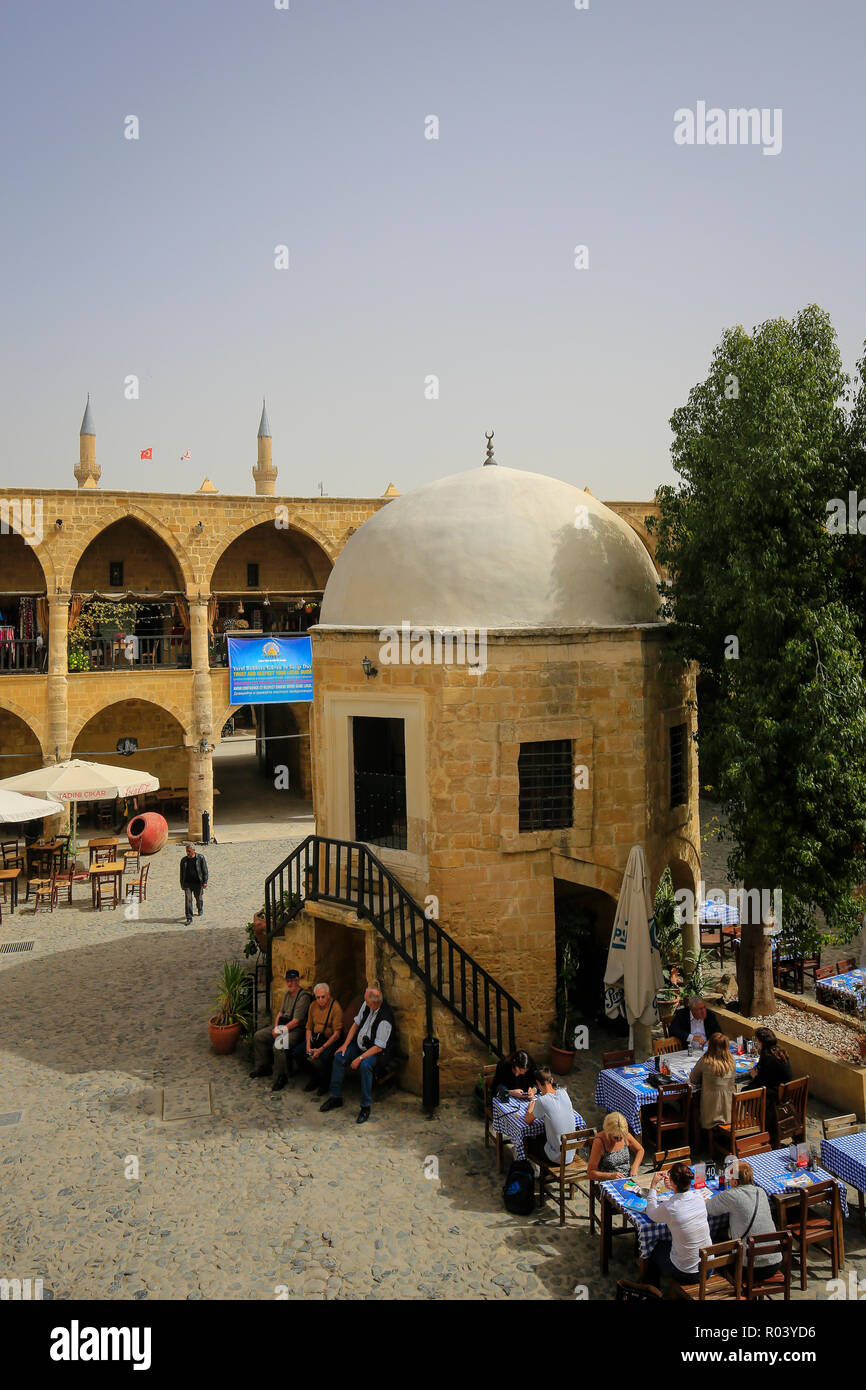 Nicosia, Repubblica Turca di Cipro del Nord, Cipro - Bueyuek Han, un ex caravanserai Foto Stock