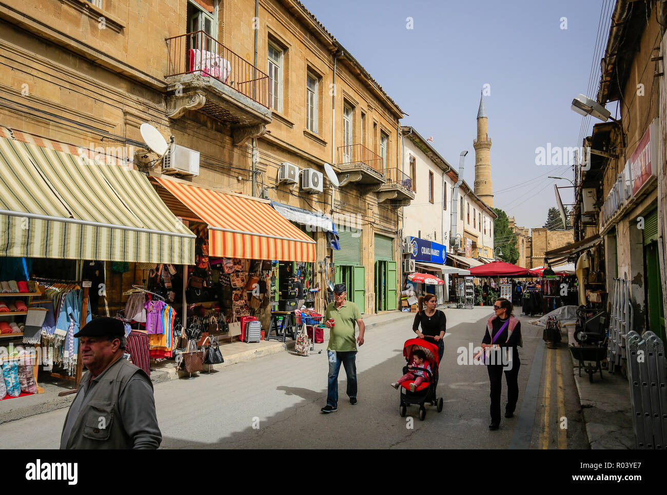 Nicosia, Repubblica Turca di Cipro del Nord, Cipro - Scene di strada nella città vecchia di Nicosia (Nord) Foto Stock