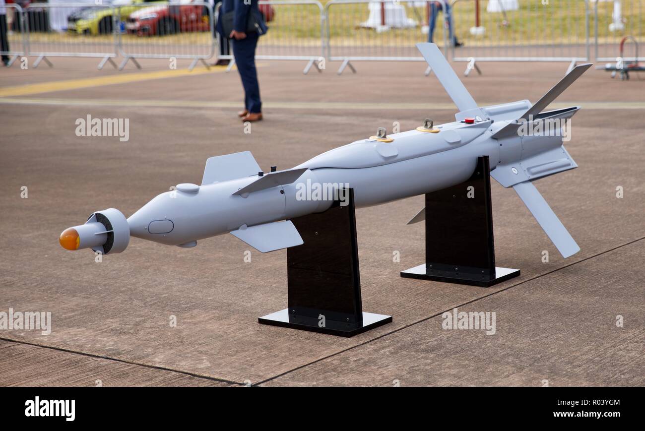Precisione missile guidato sul display a 2018 Royal International Air Tattoo Foto Stock