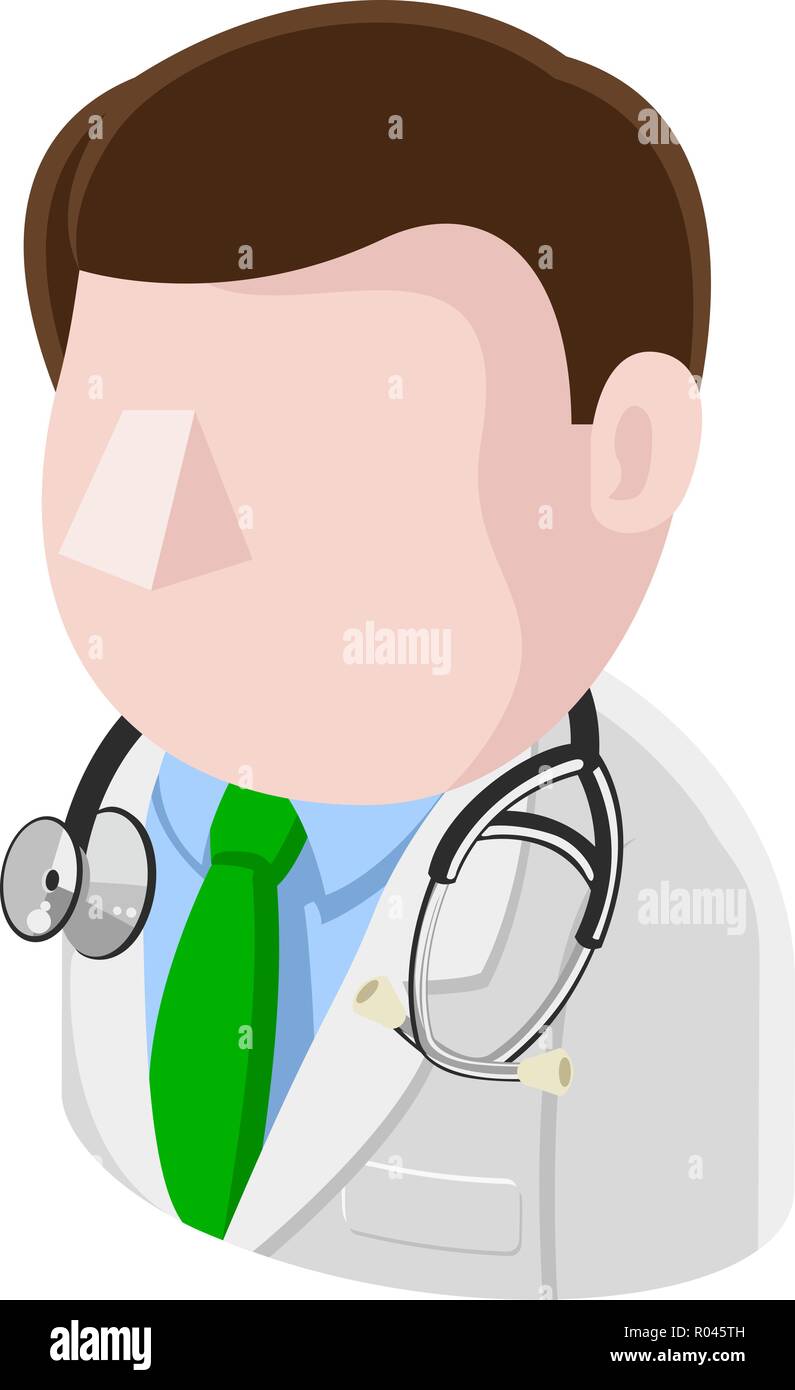 Medico uomo Avatar icona Persone Illustrazione Vettoriale