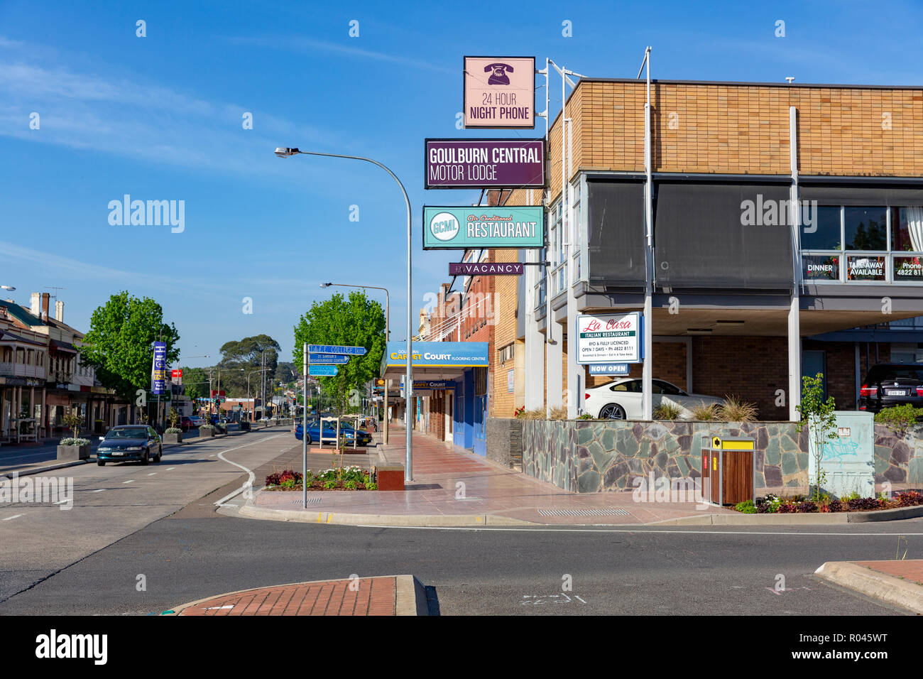 Goulburn city centre, una delle principali città terrestre a livello regionale NSW, Australia Foto Stock