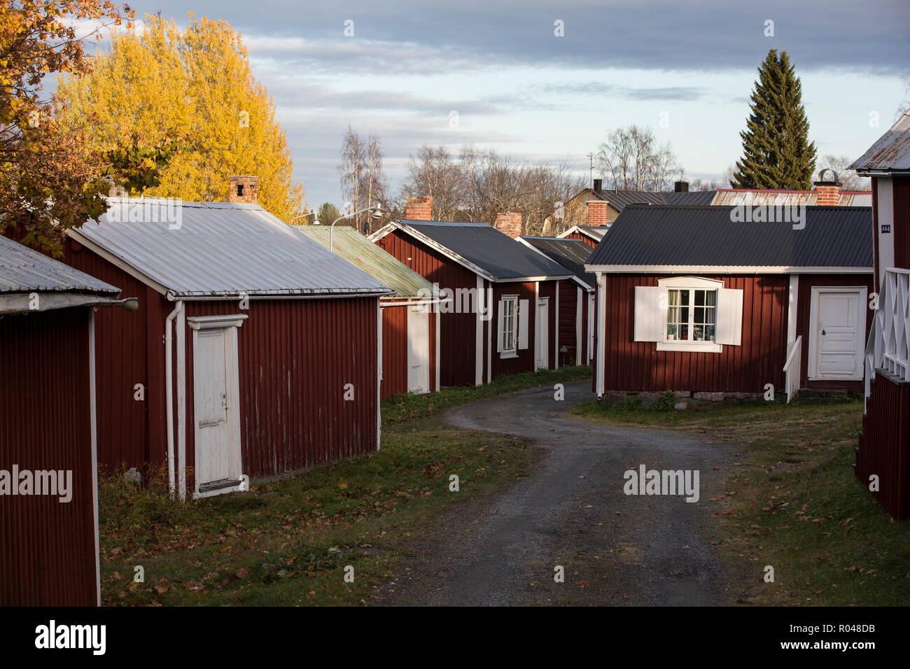 Gammelstad chiesa cittadina in Lulea in Lapponia svedese, elencato come un centro per il Patrimonio Mondiale dell'Unesco, Svezia settentrionale e Scandinavia Foto Stock