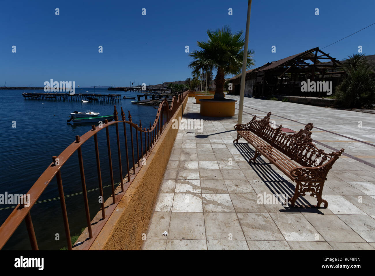 Abbandonata la porta/marina di Santa Rosalia, BCS, Messico Foto Stock