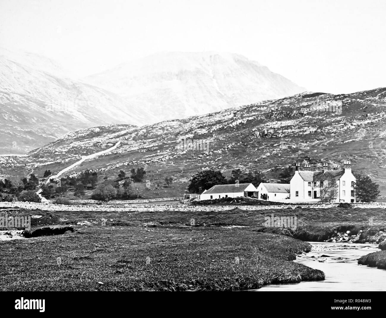 Inchnadamph Hotel, Ben più, Assynt, Scozia, PERIODO VITTORIANO Foto Stock