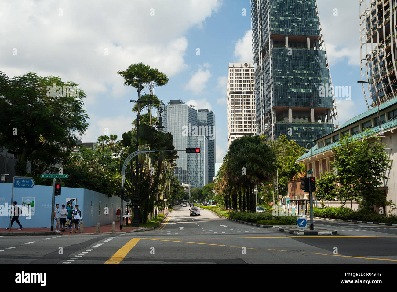 Singapore Repubblica di Singapore, vista lungo la strada della spiaggia Foto Stock