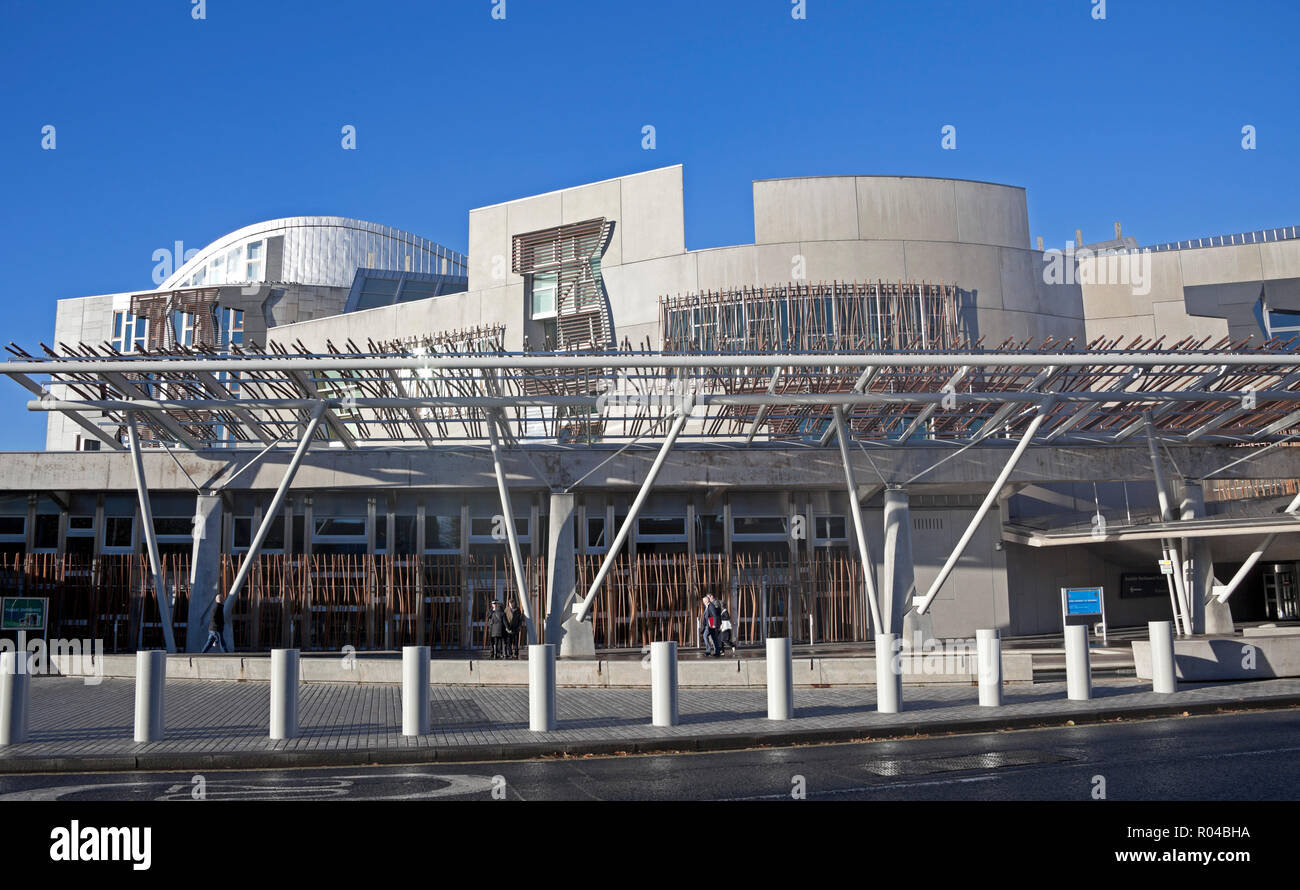 Edificio del Parlamento scozzese, Holyrood, Edimburgo, Scozia, Regno Unito Foto Stock
