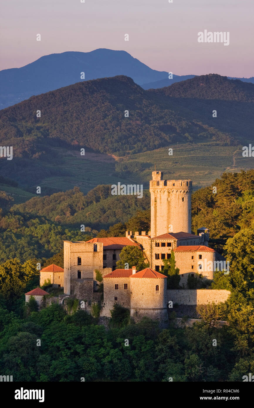 Il Castello di Rihemberk, Branik, Valle del Vipava, Nova Gorica, in Slovenia Foto Stock