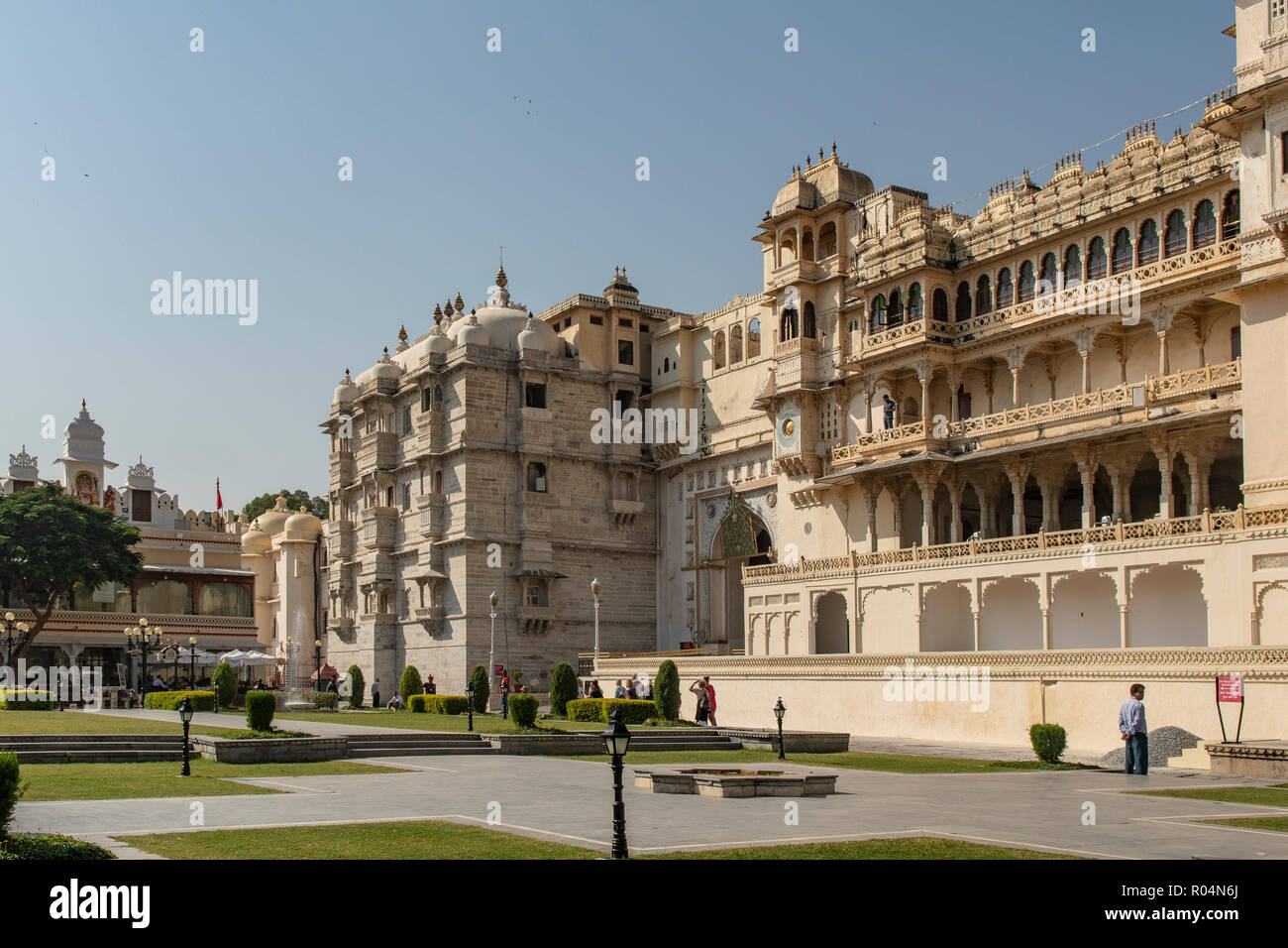 Palazzo di Città, Udaipur, Rajasthan, India Foto Stock
