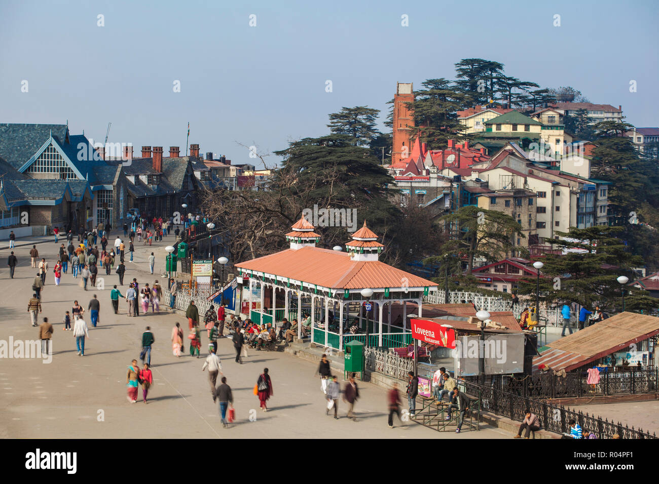 Il crinale di Shimla (Simla), Himachal Pradesh, India, Asia Foto Stock