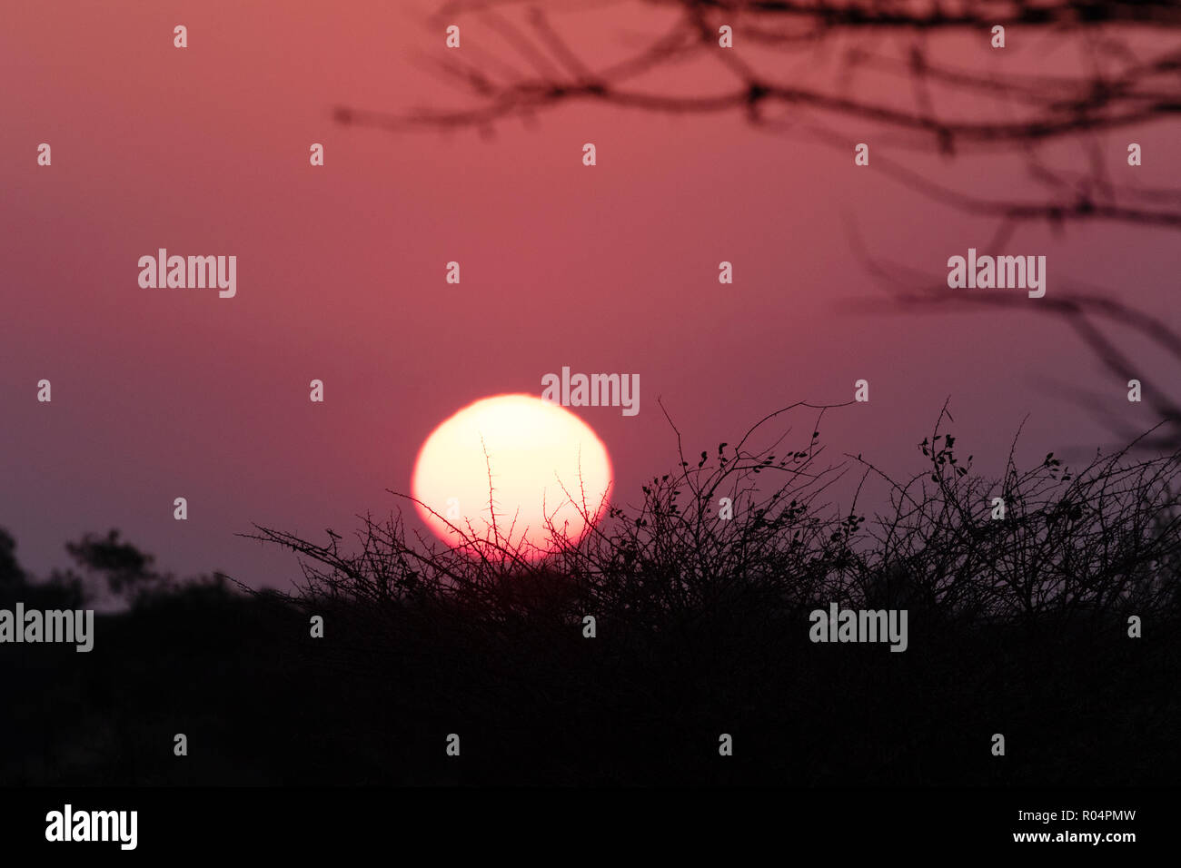 Africa tramonto; Spitzkoppe, Namibia Africa Foto Stock
