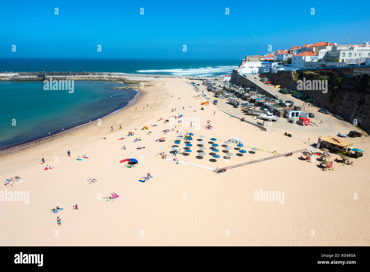 Praia dos isole Pescadores (pescatori's Beach), Ericeira, costa di Lisbona, Portogallo, Europa Foto Stock