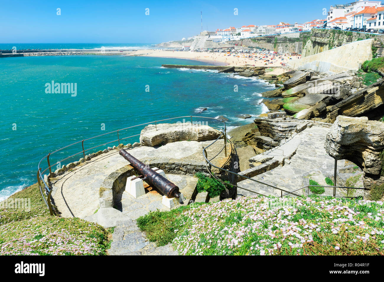 Praia dos isole Pescadores (pescatori's Beach), Ericeira, costa di Lisbona, Portogallo, Europa Foto Stock