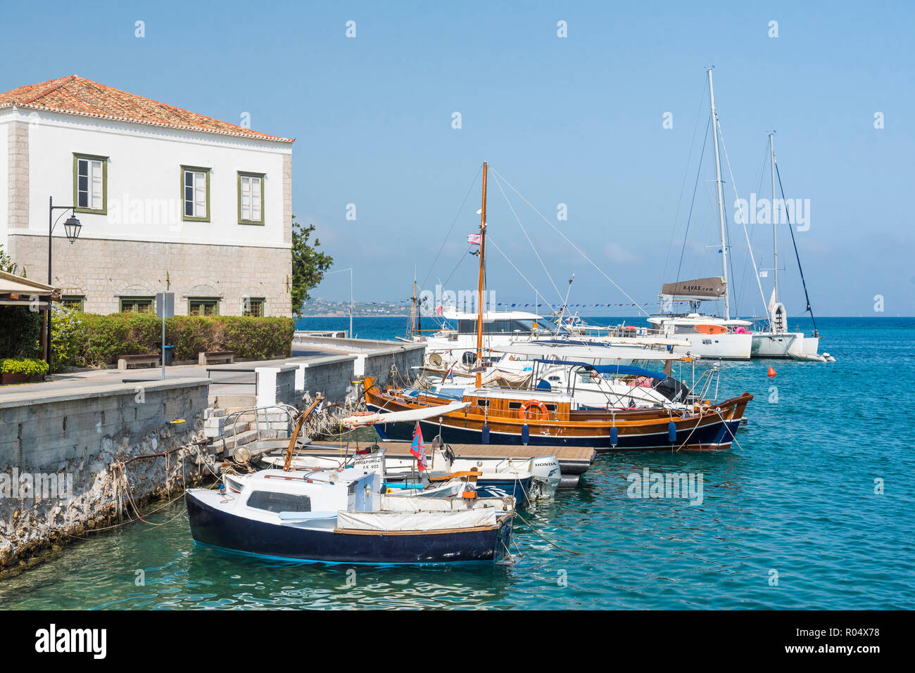 Spetses, Isole Saroniche, Attica Regione costa del Mar Egeo, le isole greche, Grecia, Europa Foto Stock