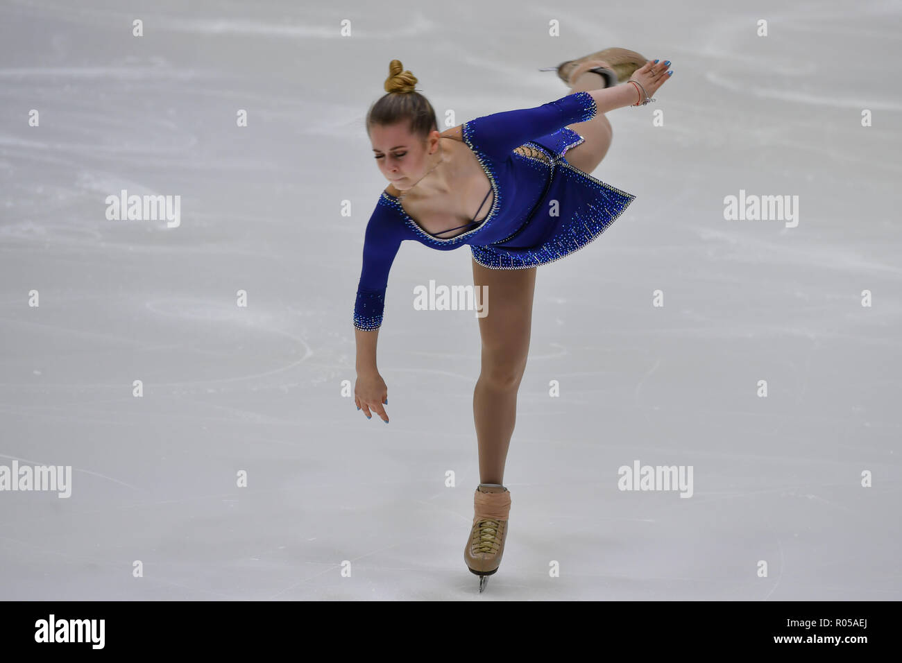 Helsinki, Finlandia. 2 Nov 2018. Daria Panenkova (RUS) durante in signore breve programma del GP ISU di Pattinaggio di Figura Helsinki 2018 a Helsinki sala ghiaccio (Helsingin Jaahalli) Venerdì, 02 novembre 2018. HELSINKI . (Solo uso editoriale, è richiesta una licenza per uso commerciale. Nessun uso in scommesse, giochi o un singolo giocatore/club/league pubblicazioni.) Credito: Taka Wu/Alamy Live News Foto Stock