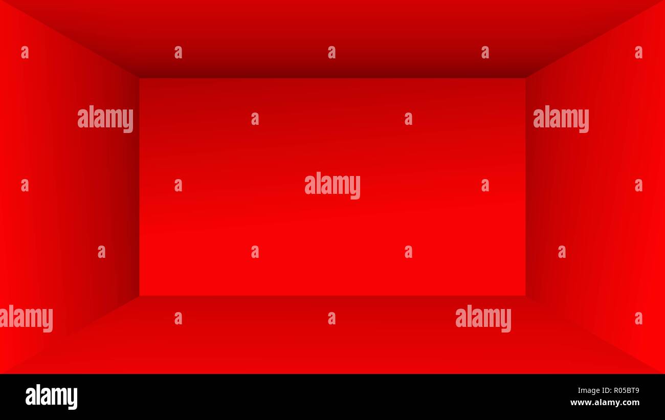 Rosso camera vuota studio gradiente usato per lo sfondo e il display del tuo prodotto Foto Stock