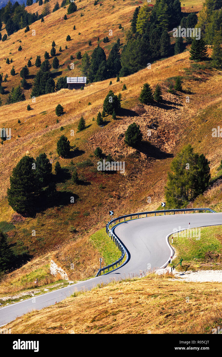 Val Gardena, dolomite, Italia, Europa Foto Stock