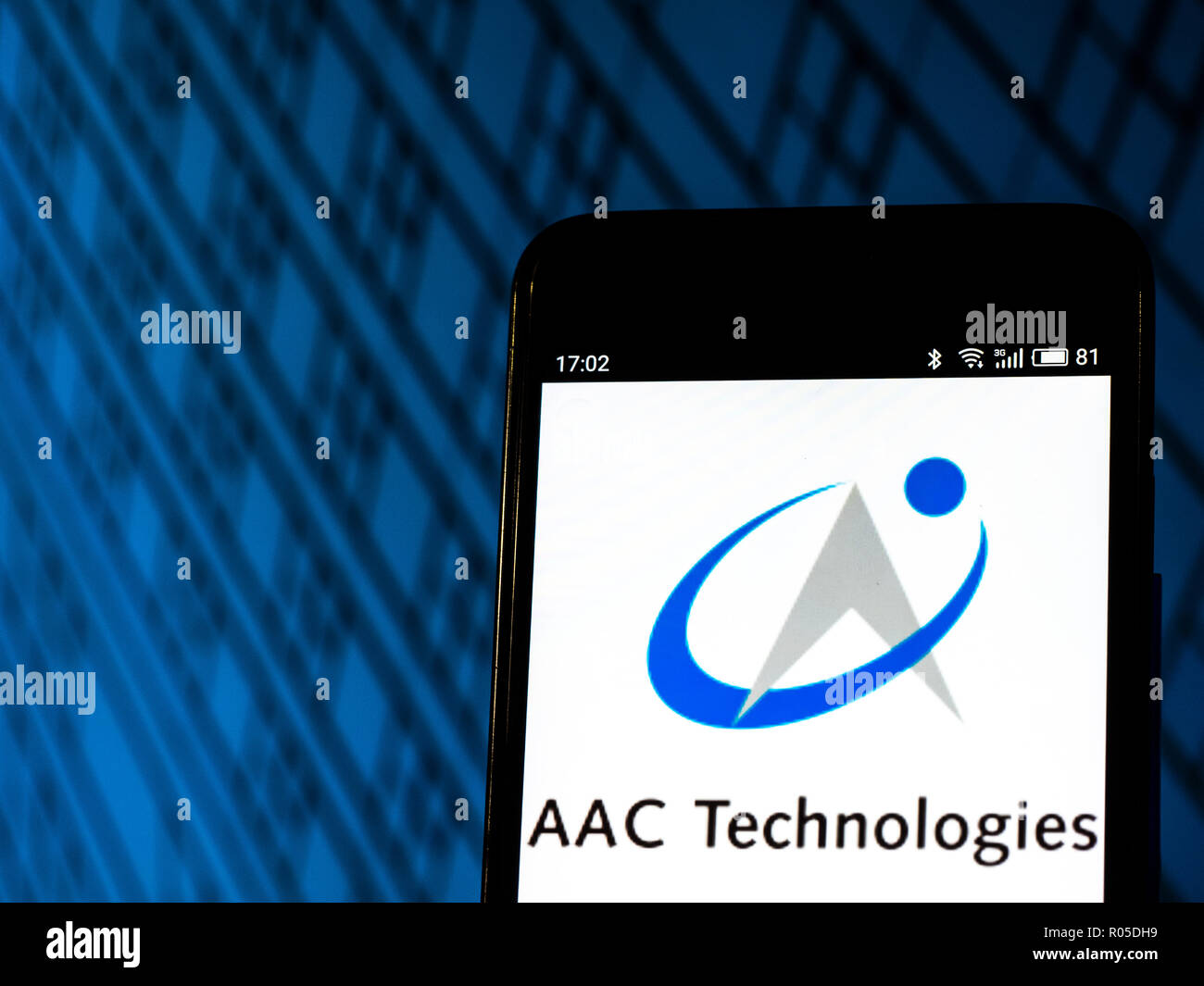 Tecnologie di AAC Holdings Inc. Altro componente elettronico Manufacturing Company logo che si vede visualizzato sul telefono intelligente. Foto Stock