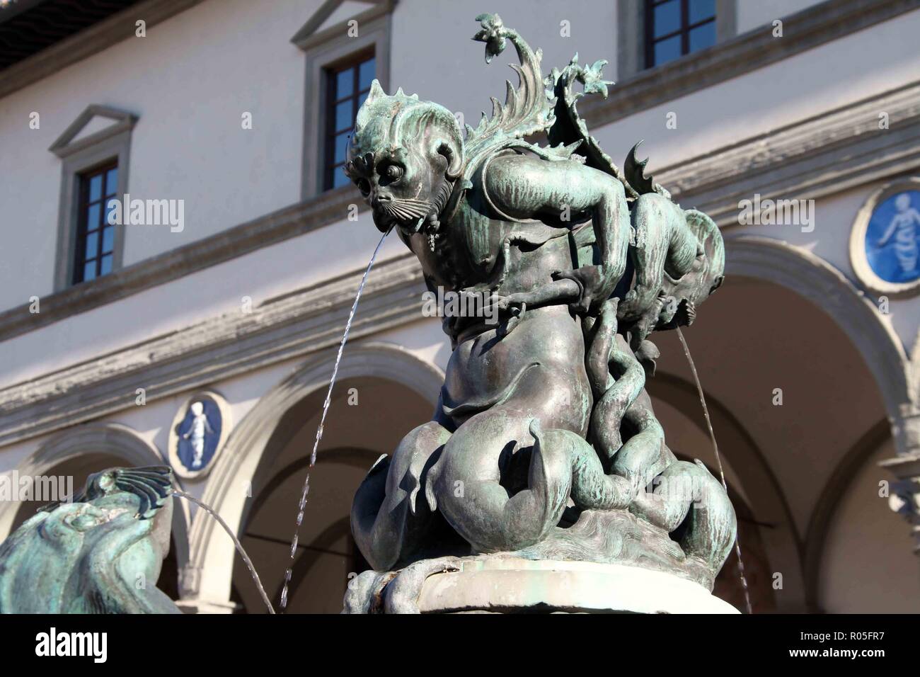 Il Mostro Marino fontane in Firenze di Pietro Tacca Foto Stock
