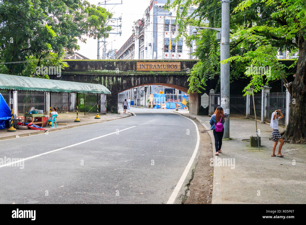 Intramuros zona fortificata a Manila Foto Stock