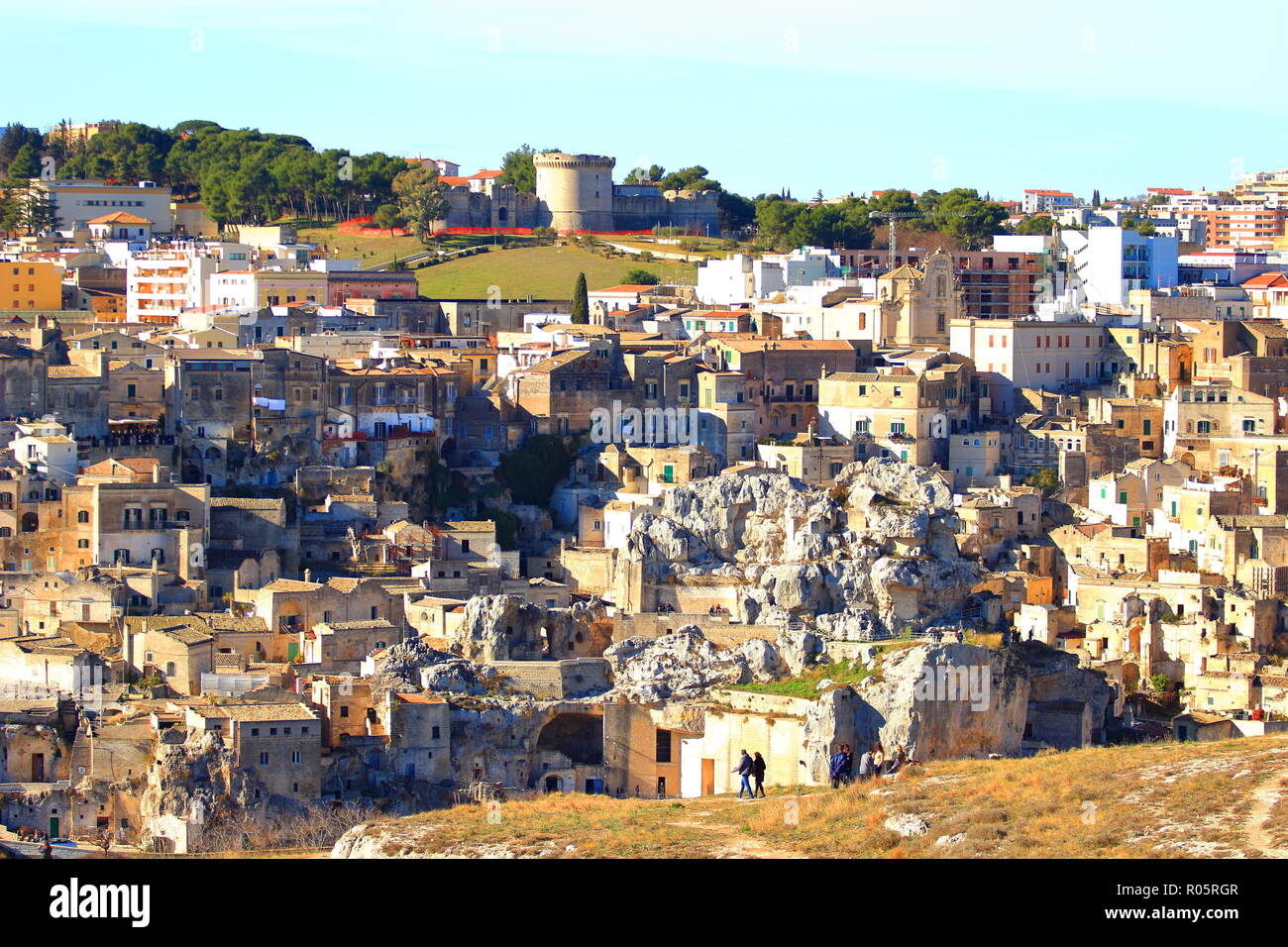 Matera, Italia, uno dei più antichi abitata continuamente città in tutto il mondo Foto Stock