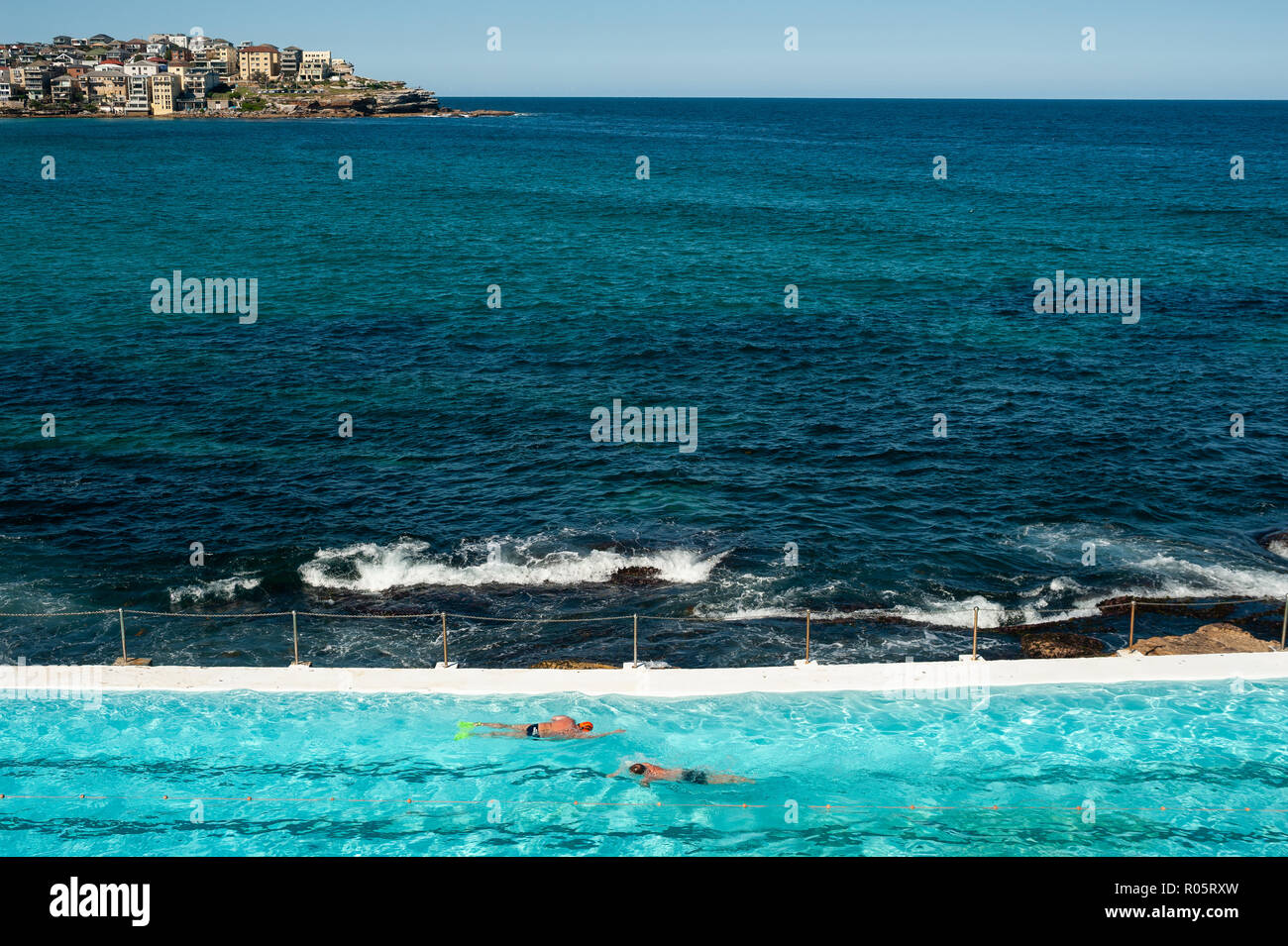 Sydney, Australia, nuotatore a Bondi iceberg club di nuoto Foto Stock