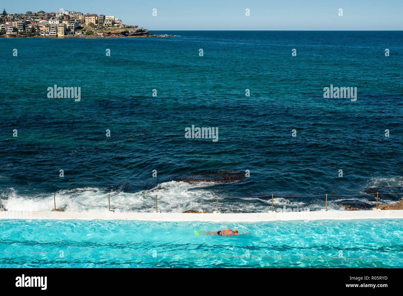 Sydney, Australia, nuotatore a Bondi iceberg club di nuoto Foto Stock