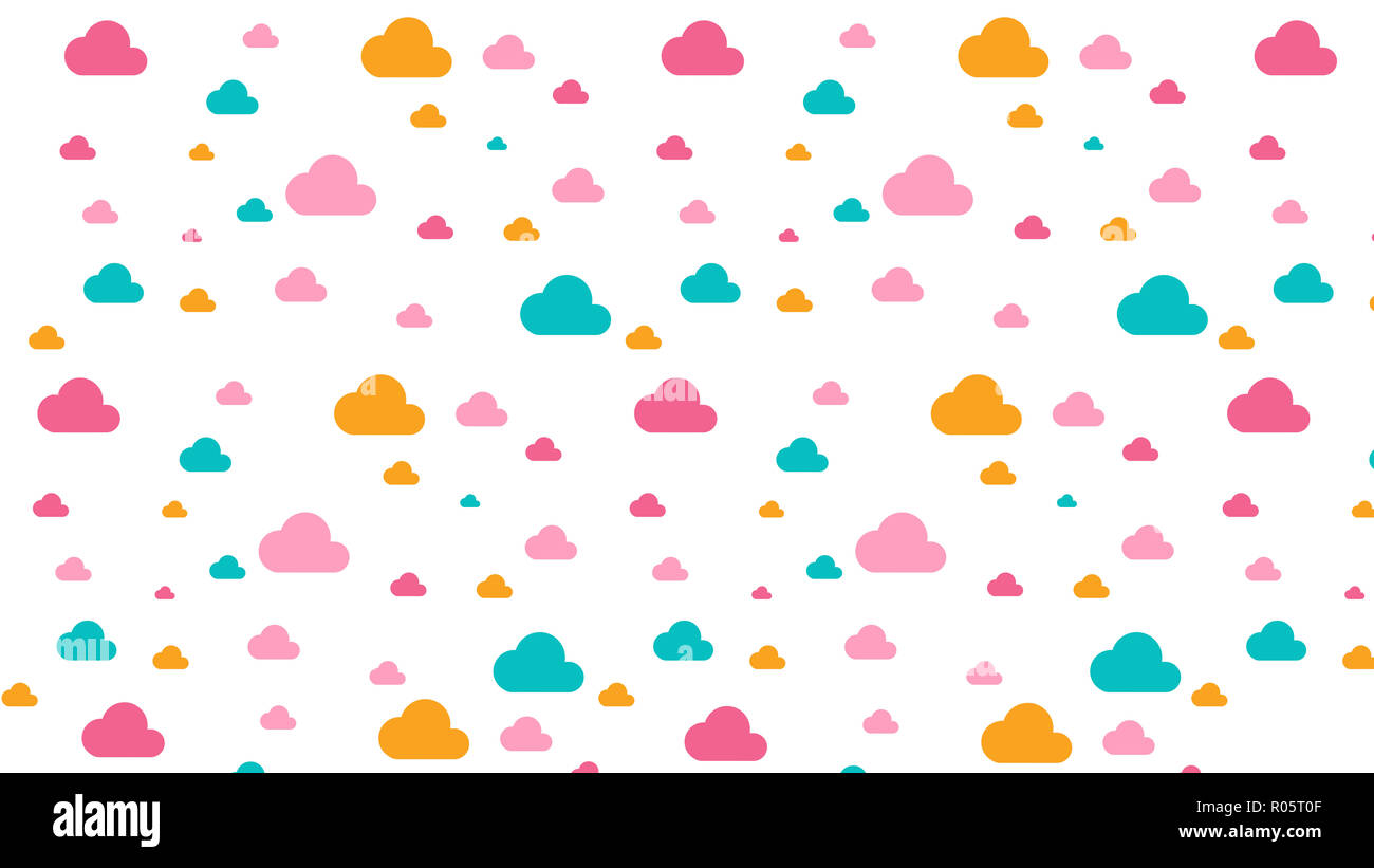 Carino lo sfondo di colore in astratto Cloud pastello modello di forma Foto Stock