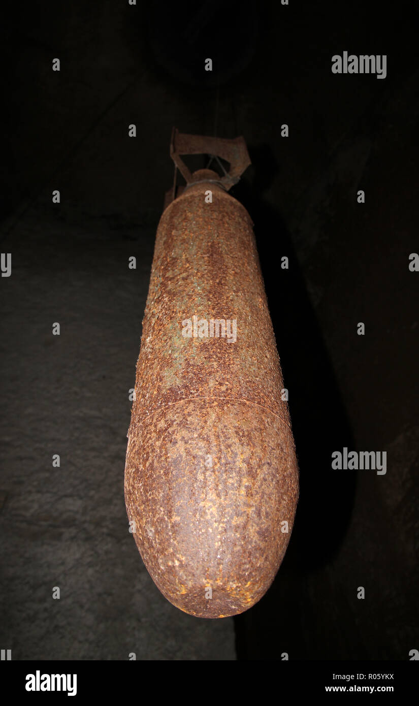 Noi bomba americana Napoli Sotterranea Italia Foto Stock