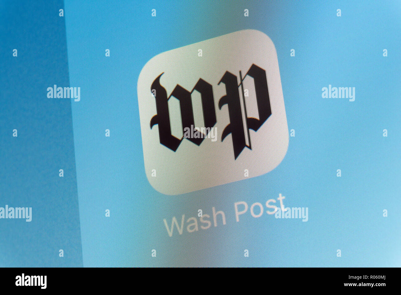 Washington Post app sul cellulare schermo Foto Stock