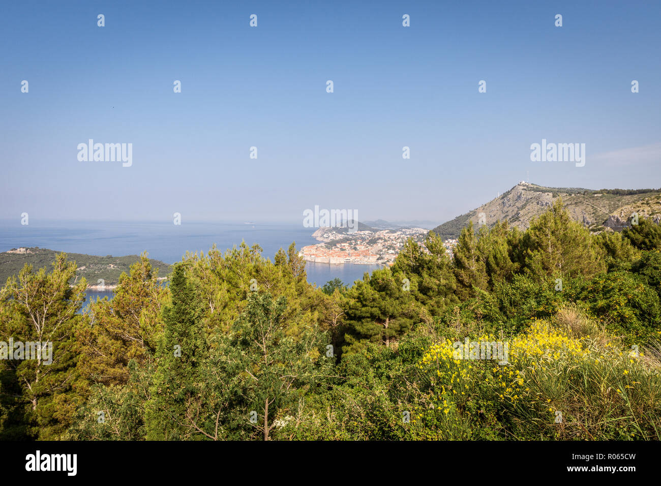 Vista la fantastica città di Dubrovnik, patrimonio dell'unrsco e bella città, Foto Stock