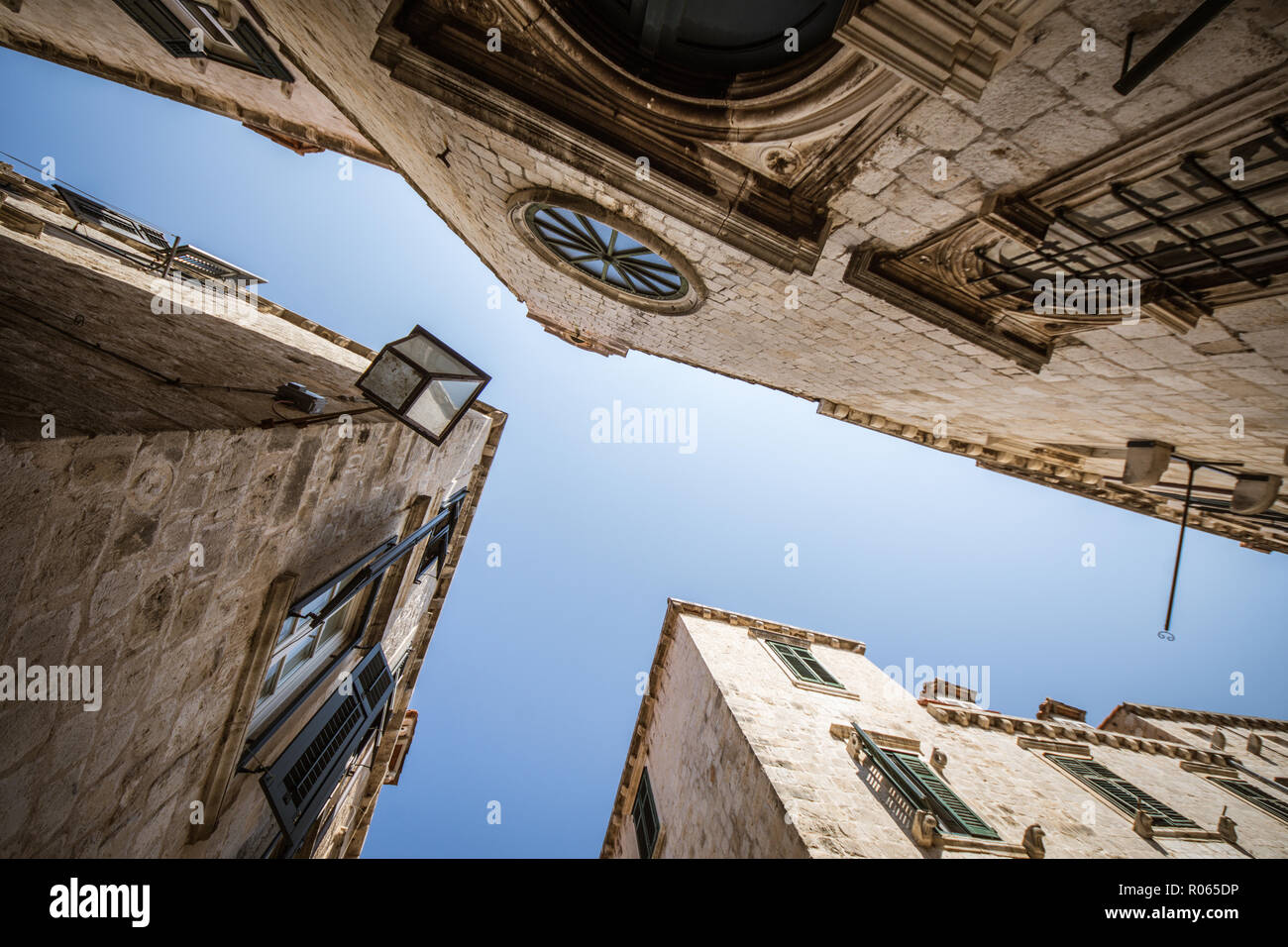 Vista la fantastica città di Dubrovnik, patrimonio dell'unrsco e bella città, Foto Stock