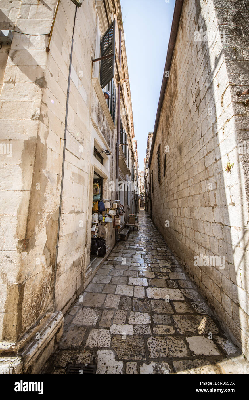 Vista la fantastica città di Dubrovnik, patrimonio dell'unrsco e bella città, Foto Stock