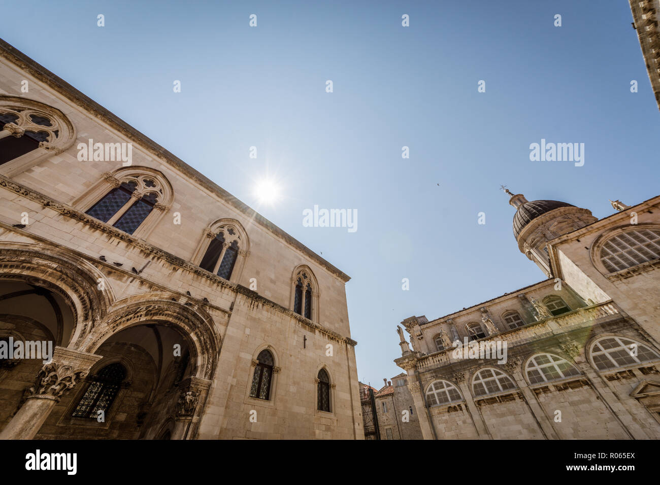 Vista la fantastica città di Dubrovnik, patrimonio dell'unrsco e bella città, Foto Stock