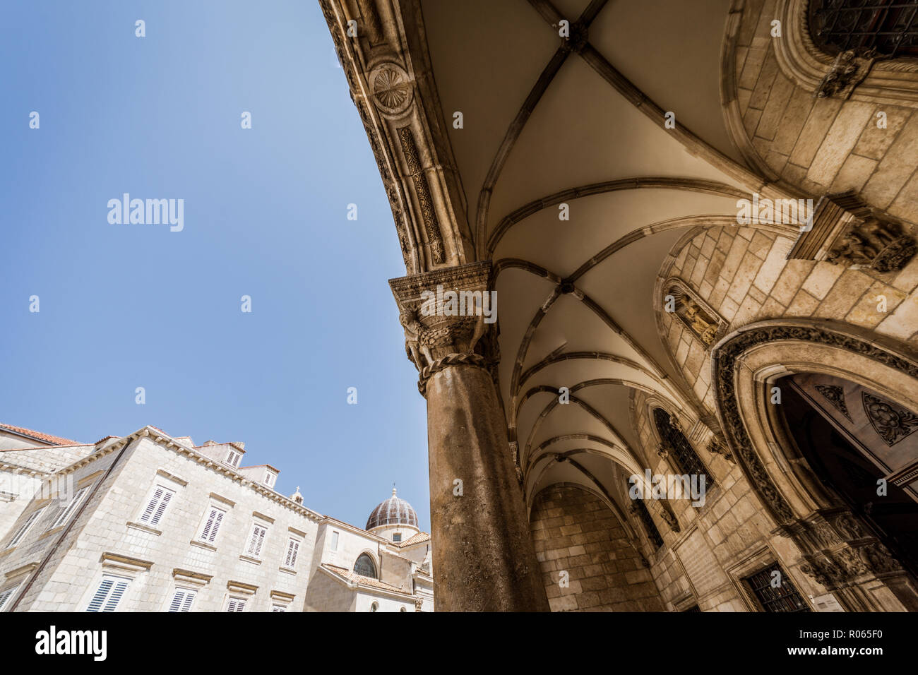 Vista la fantastica città di Dubrovnik, patrimonio dell'unrsco e bella città, Foto Stock