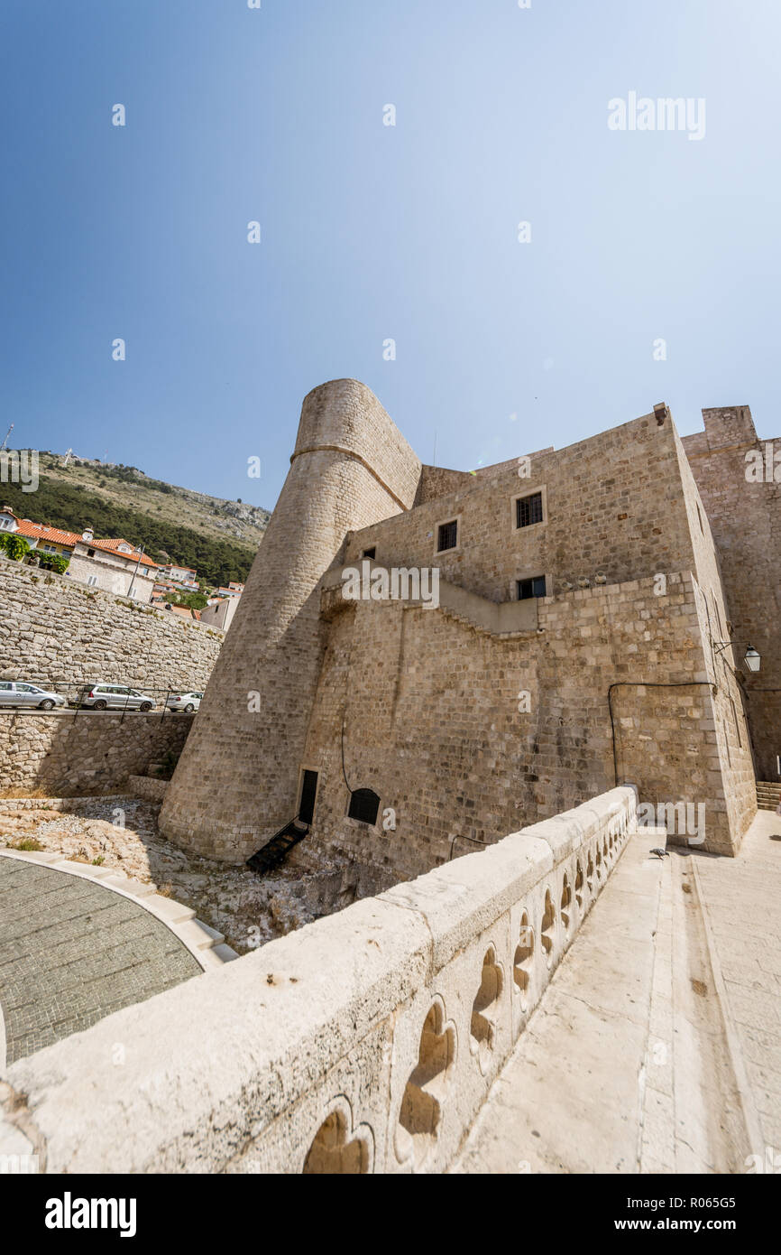Vista la fantastica città di Dubrovnik, patrimonio dell'unrsco e bella città, Foto Stock