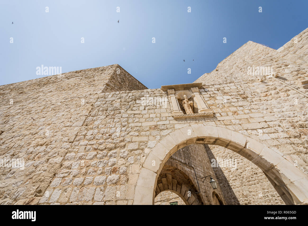 Vista la fantastica città di Dubrovnik, patrimonio dell'unrsco e bella città, Foto Stock