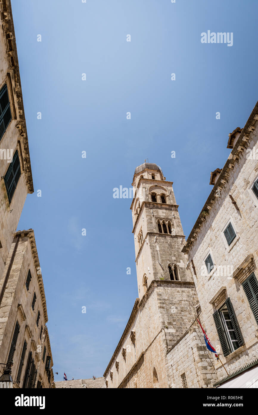 Vista la fantastica città di Dubrovnik, patrimonio dell'unrsco e bella città, Foto Stock