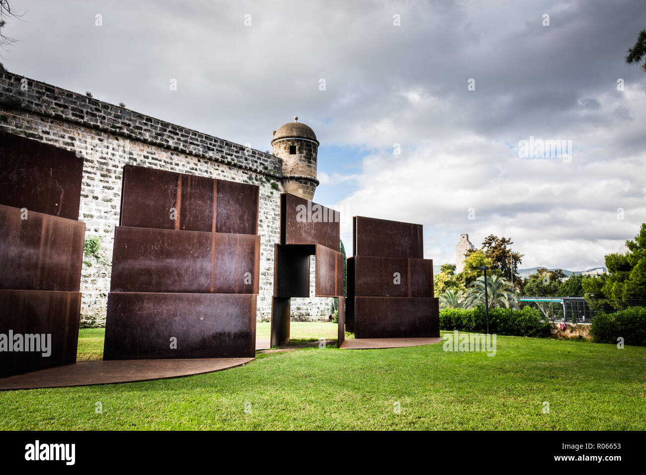 Visita al museo delle sculture moderne in Palma de Maiorca Foto Stock