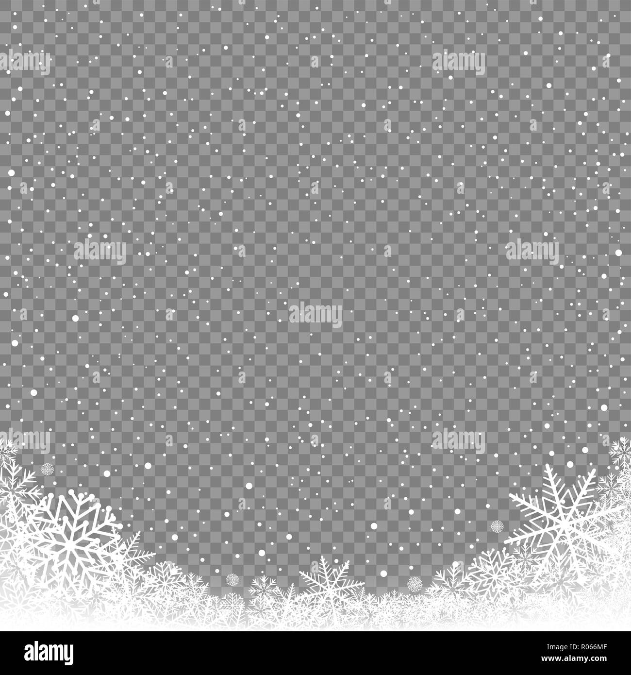 Angolo di neve sfondo trasparente Illustrazione Vettoriale